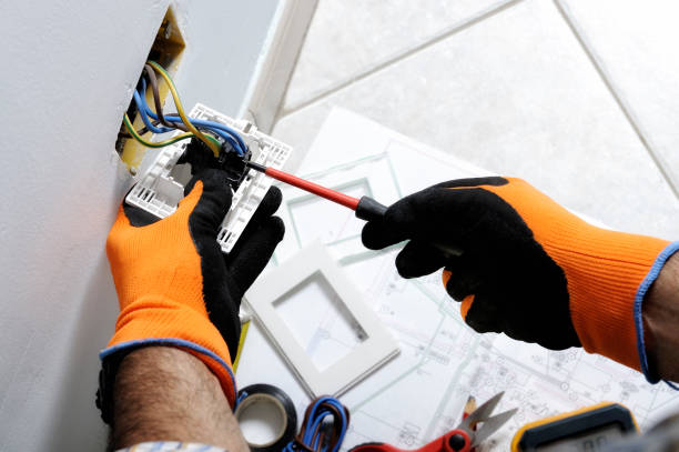 Electrician working on a residential electrical system